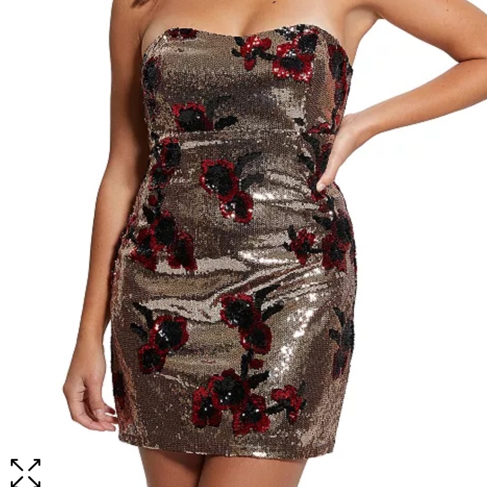 GUESS Women's Grace Sequined Mini Dress